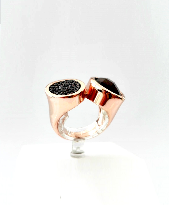 Anel Prata C/Pedras Castanhas Anel Prata C/Pedras Castanhas