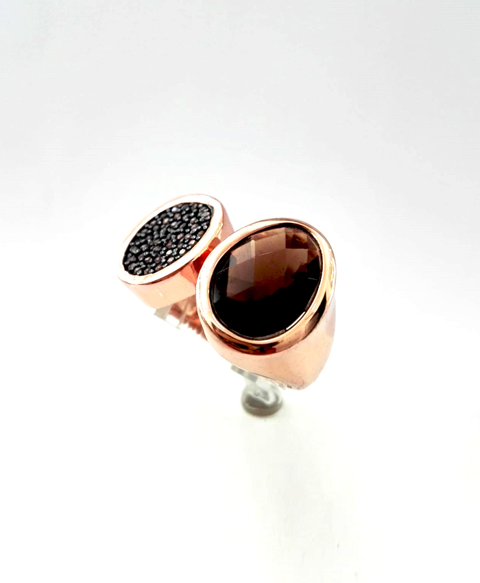 Anel Prata C/Pedras Castanhas Anel Prata C/Pedras Castanhas