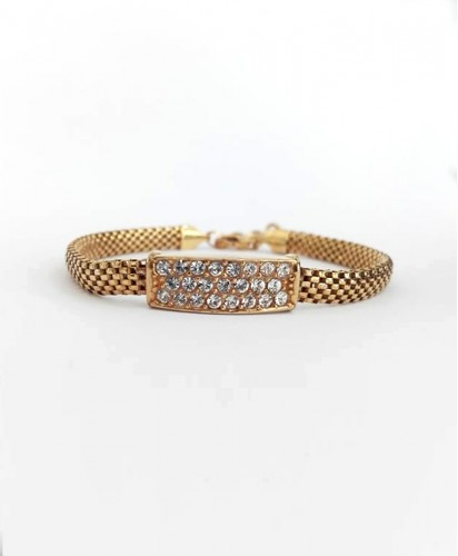 Pulseira Dourada C/Zirconias