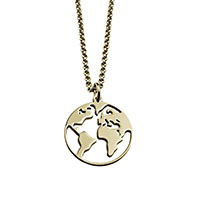 Fio Mapa Mundo Dourado