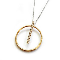 Fio Prata Circulo Dourado